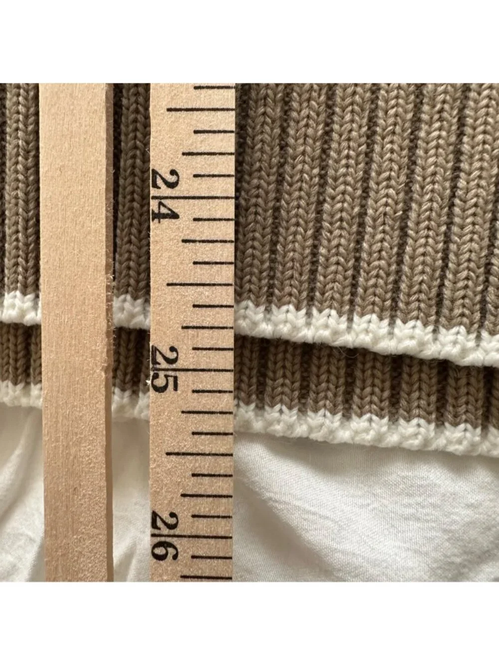 80's Women's Cable Knit Beige Made In USA Sweater SZ M Preppy Light Academia